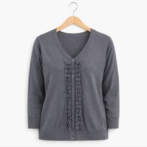 🎉Merona Gray Fringe Cardigan size XL